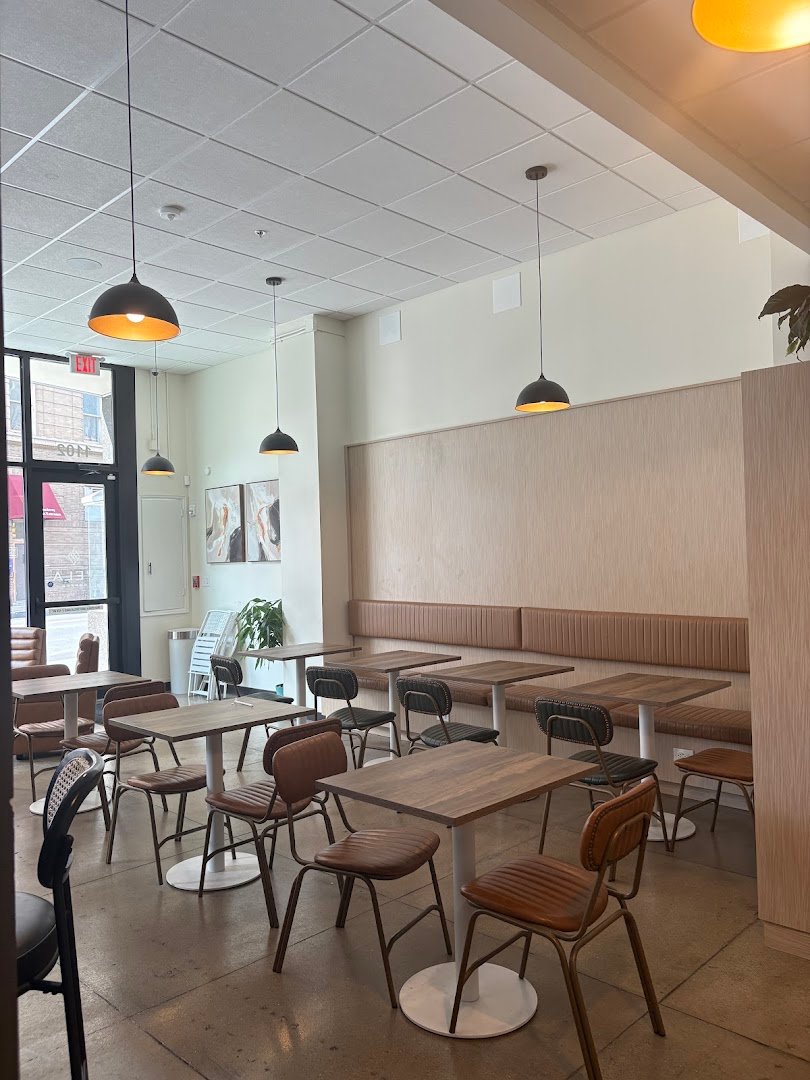 Interior of Vela Coffee, specialty coffee shop in San Antonio