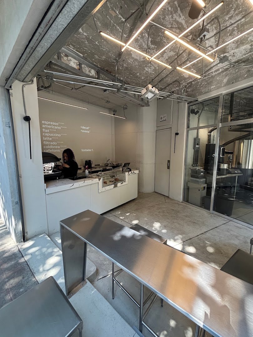 Interior of tostador 1., specialty coffee shop in Mexico City
