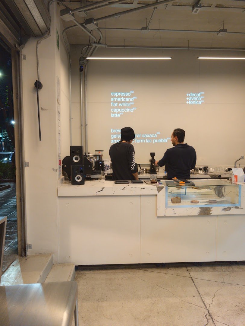 Interior of tostador 1., specialty coffee shop in Mexico City