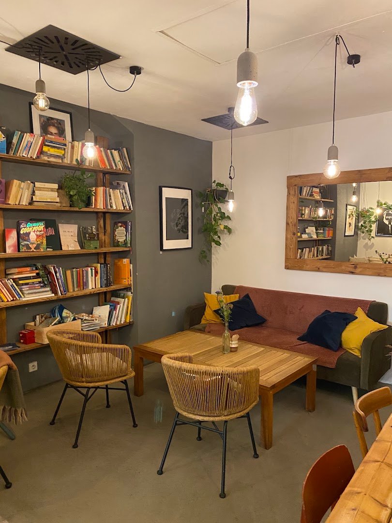Interior of the bowls, specialty coffee shop in Prague