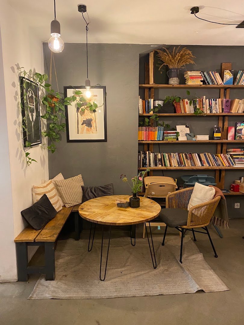Interior of the bowls, specialty coffee shop in Prague