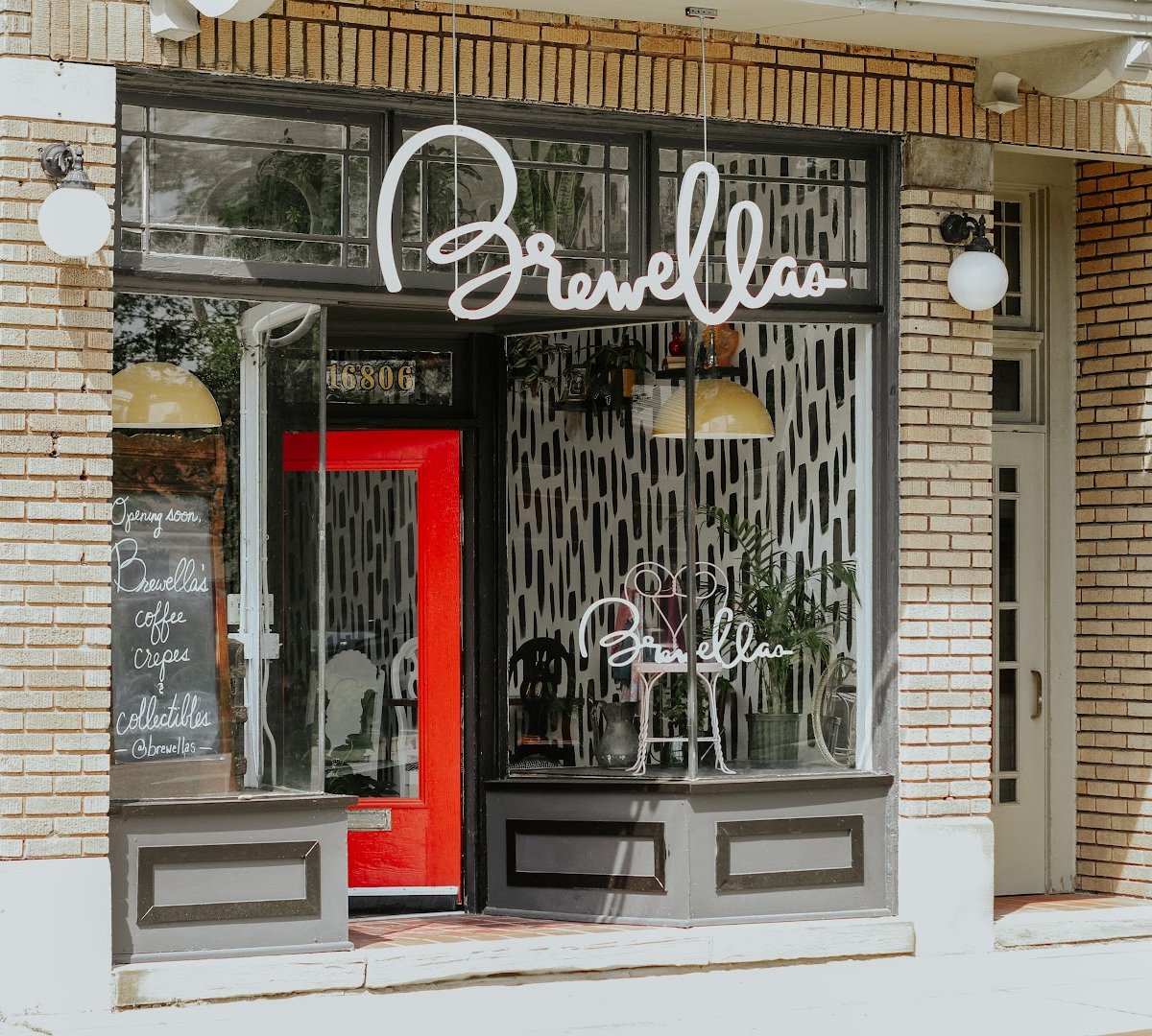 Storefront of Brewella's, specialty coffee shop in Cleveland