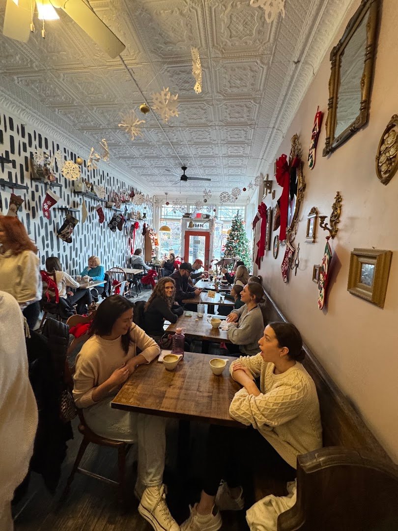 Interior of Brewella's, specialty coffee shop in Cleveland