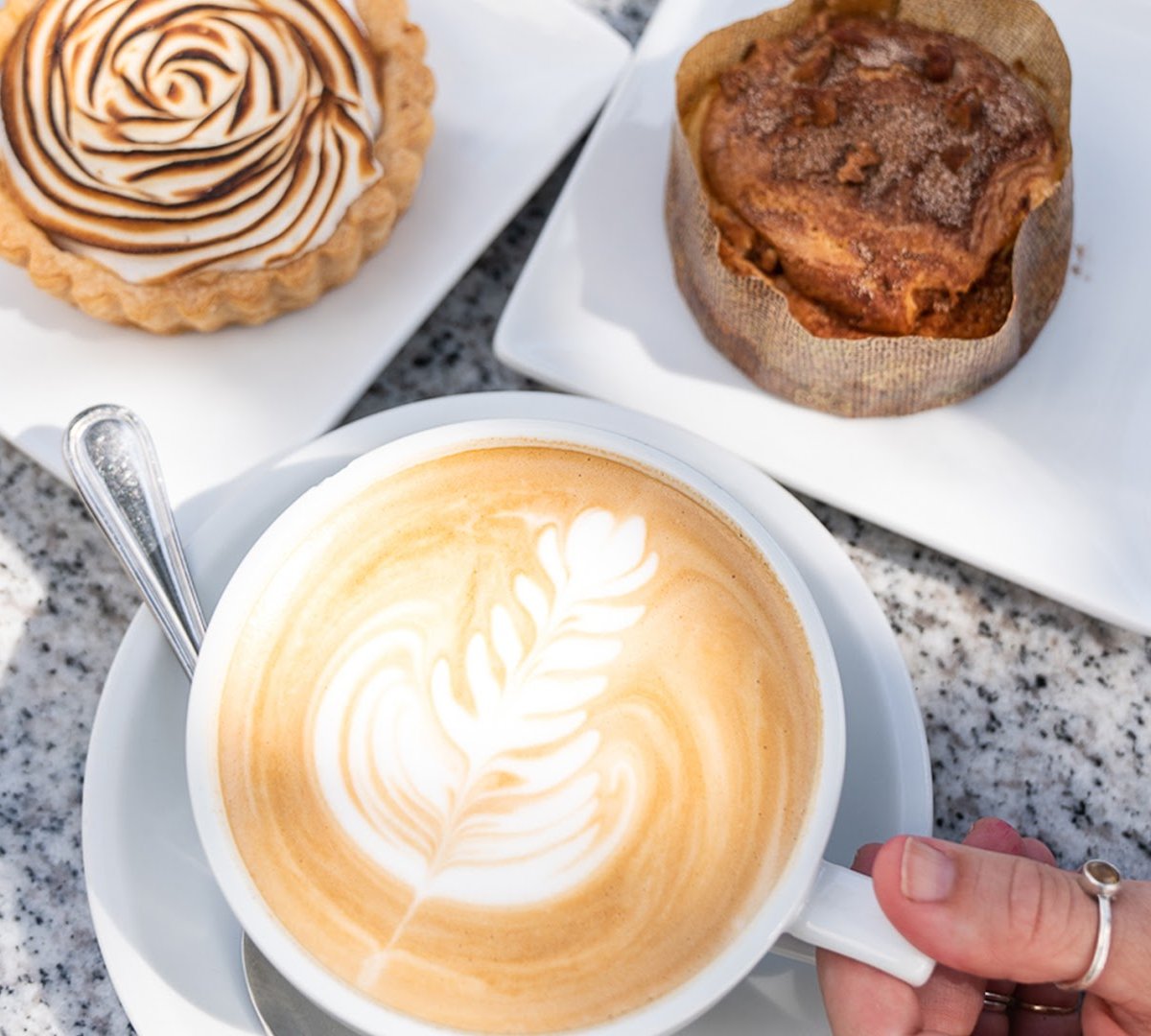 Coffee at Lilac Pâtisserie, specialty coffee shop in Santa Barbara