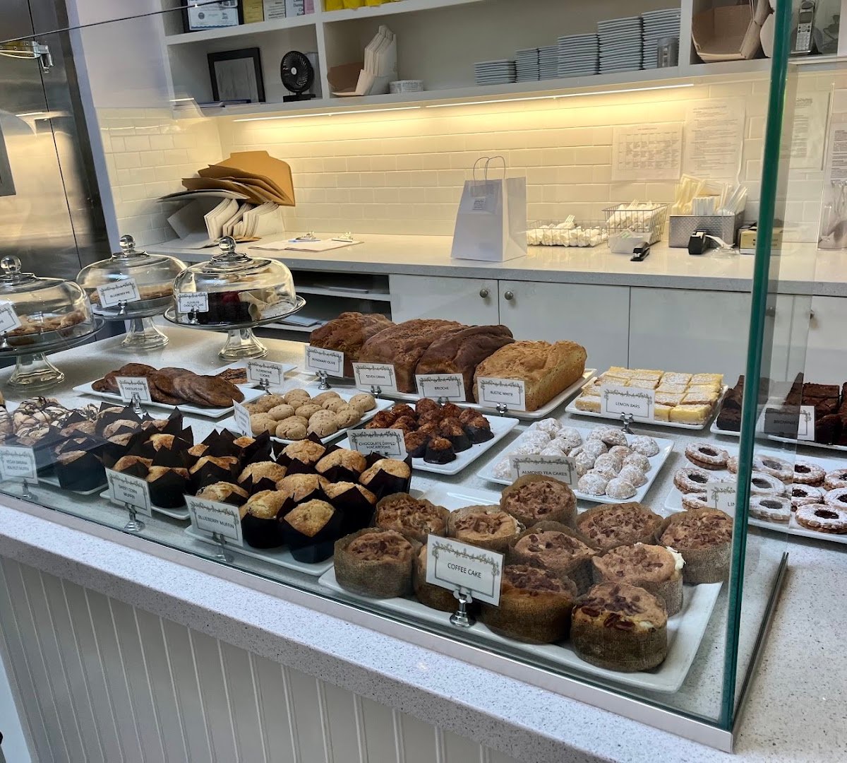 Interior of Lilac Pâtisserie, specialty coffee shop in Santa Barbara