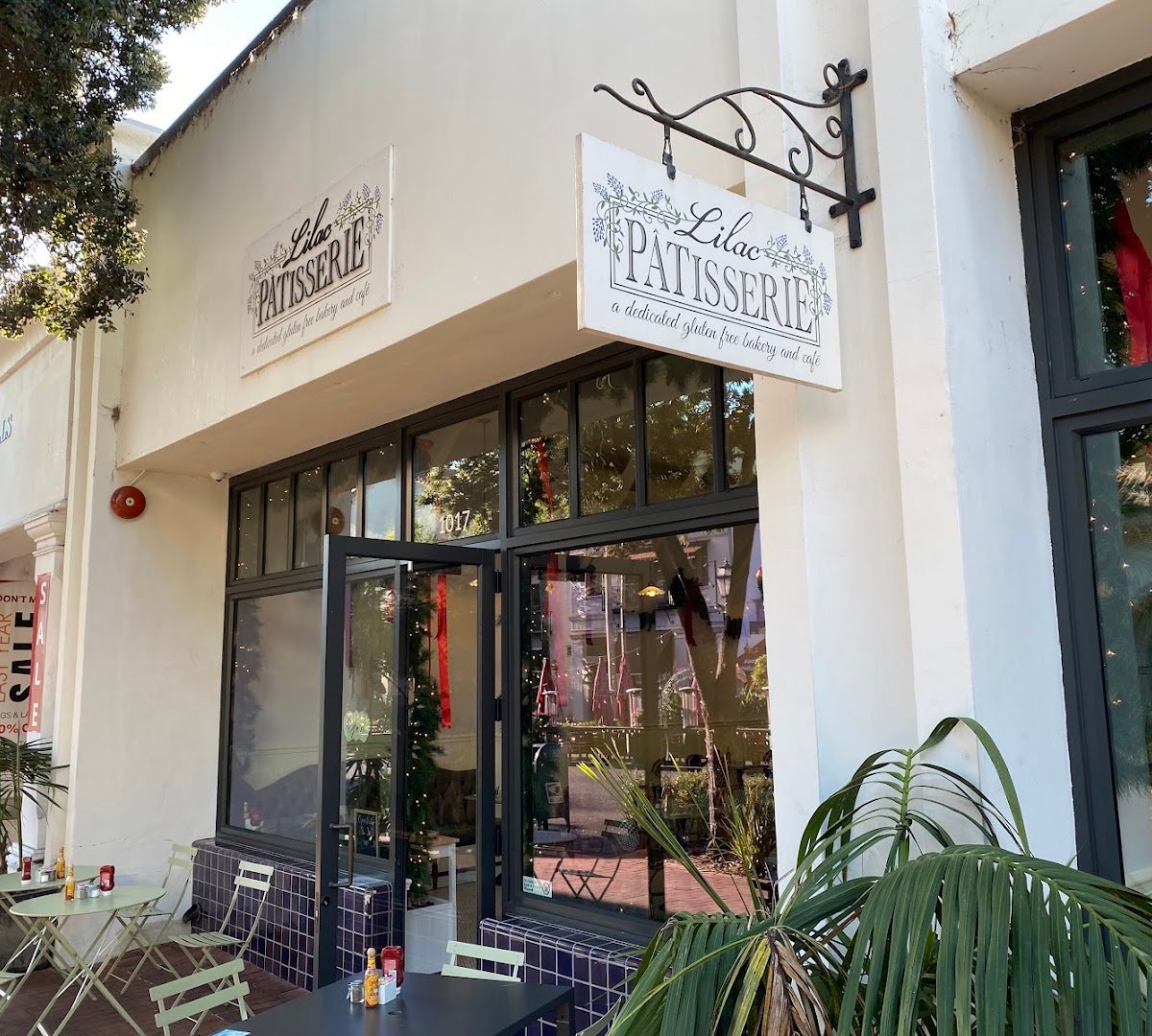 Storefront of Lilac Pâtisserie, specialty coffee shop in Santa Barbara