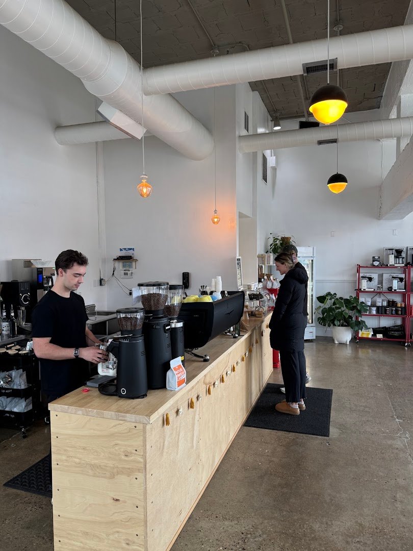 Interior of Mechanic Coffee Company, specialty coffee shop in Pittsburgh