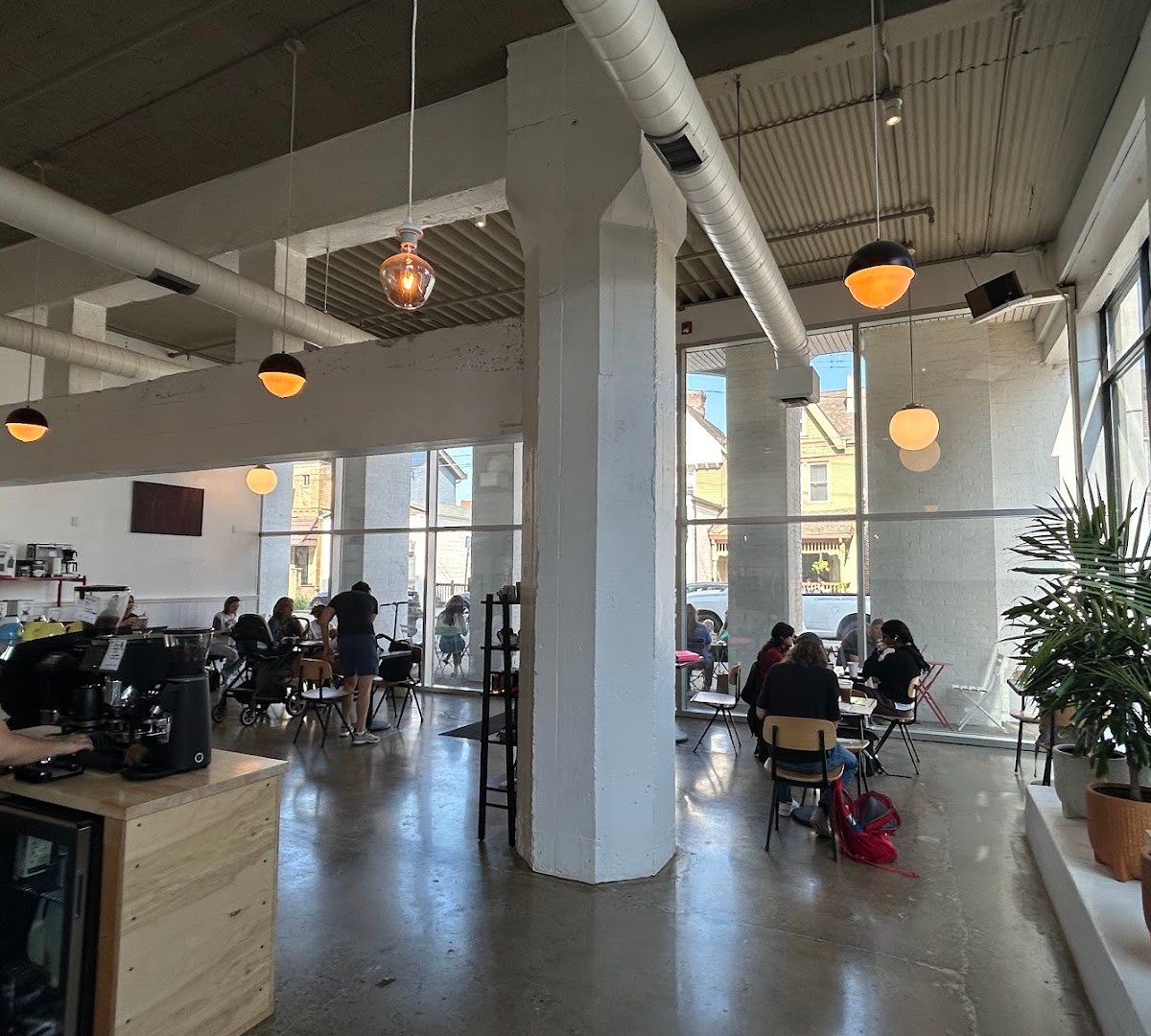 Interior of Mechanic Coffee Company, specialty coffee shop in Pittsburgh