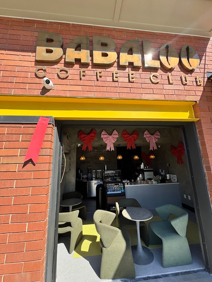 Storefront of Babaloo Coffee Club, specialty coffee shop in Charlotte