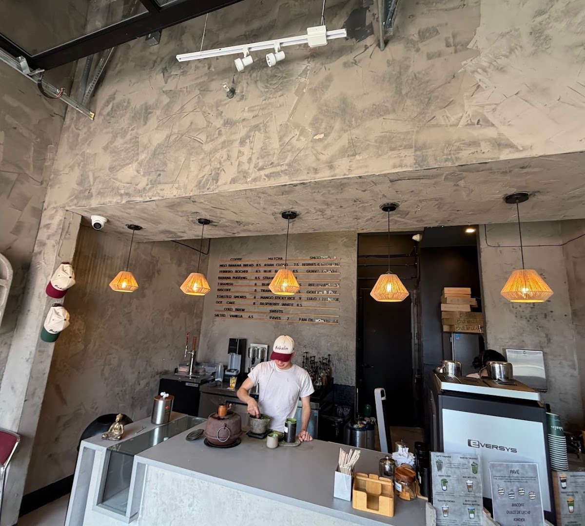 Interior of Babaloo Coffee Club, specialty coffee shop in Charlotte