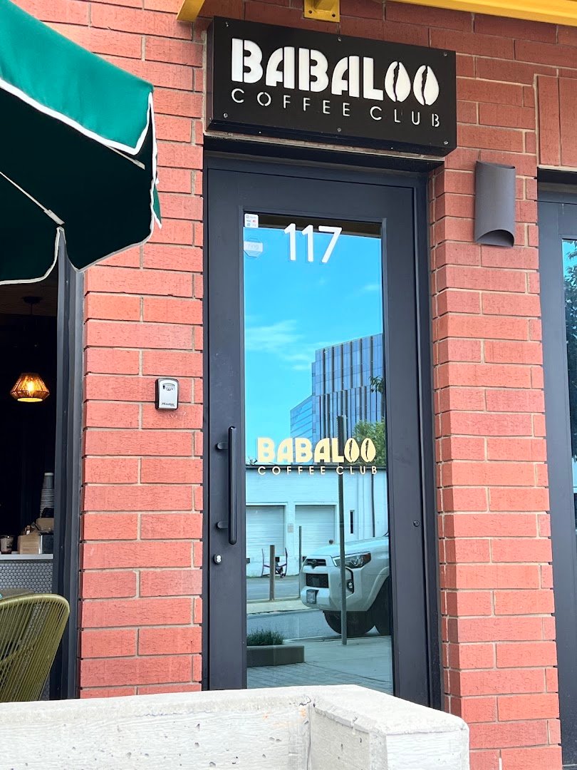 Storefront of Babaloo Coffee Club, specialty coffee shop in Charlotte