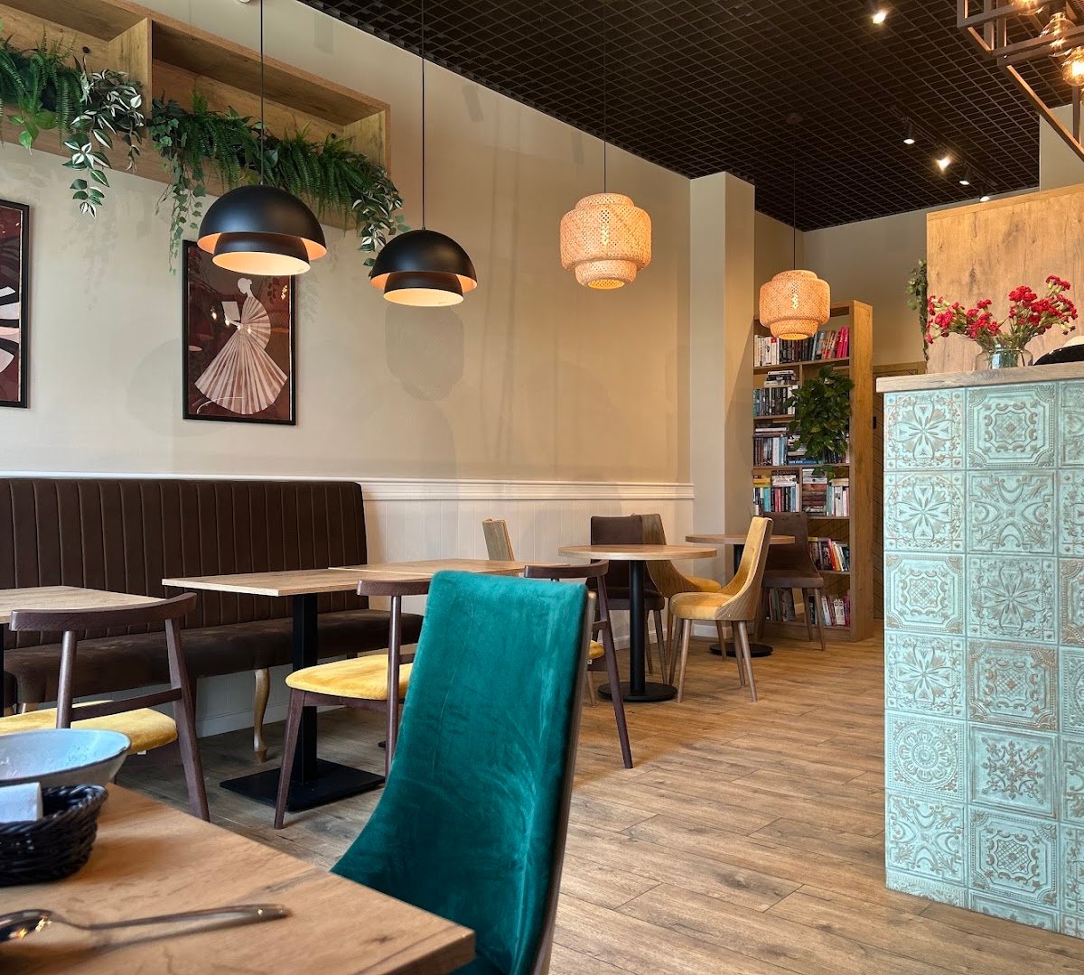 Interior of CHICHI CAFE, specialty coffee shop in Warsaw