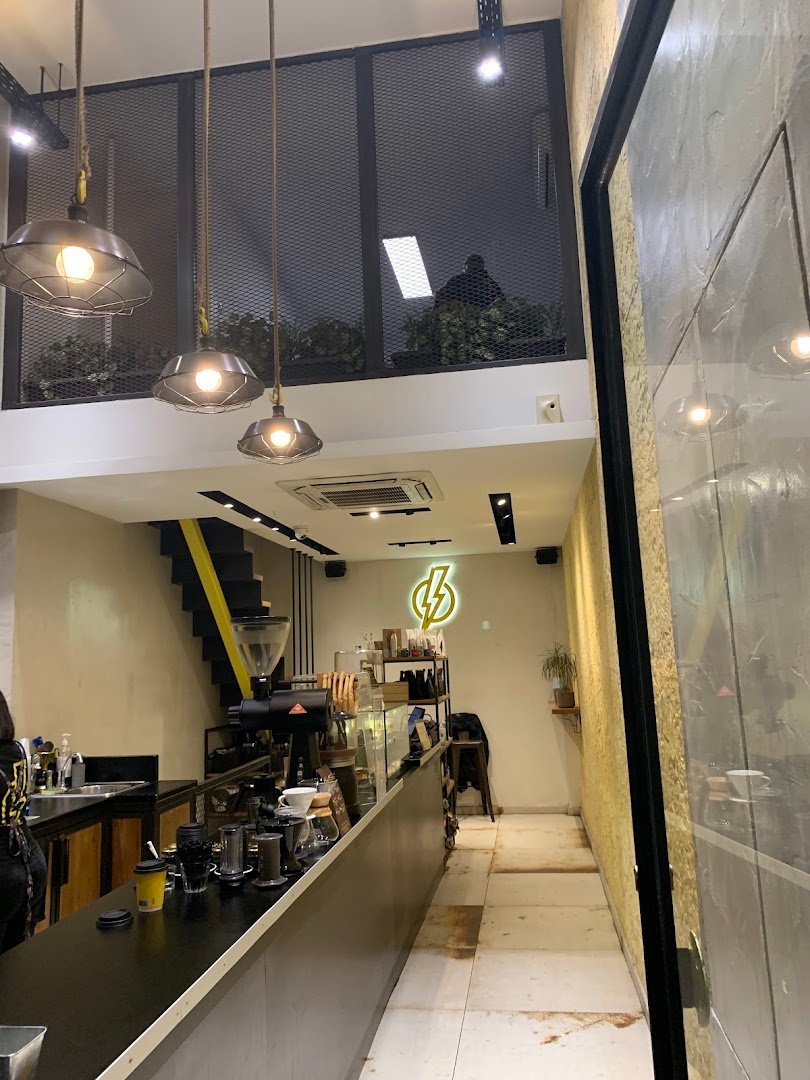 Interior of Rockers Coffee Gang, specialty coffee shop in Athens