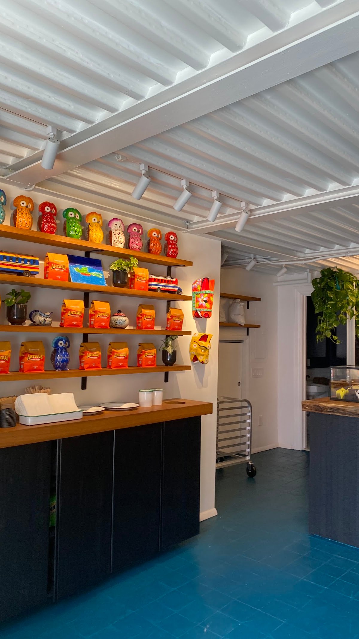 Interior of Cafecito Social, specialty coffee shop in New York