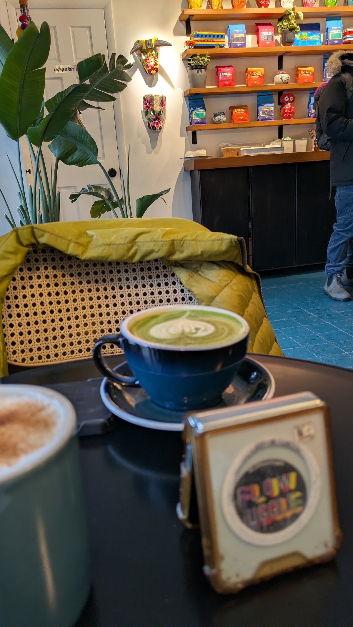 Coffee at Cafecito Social, specialty coffee shop in New York