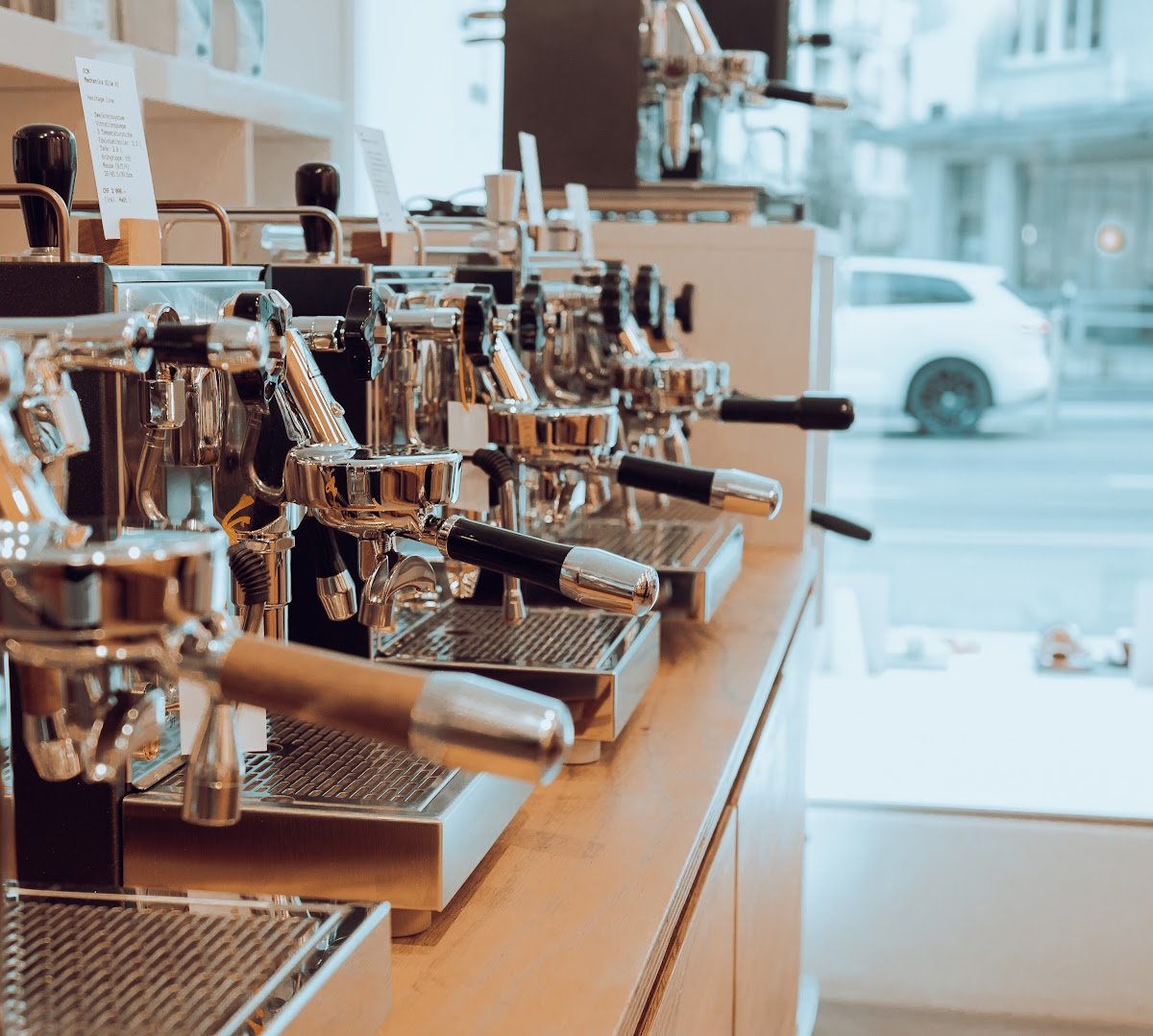 Interior of KaffeeWerkStadt, specialty coffee shop in Zurich