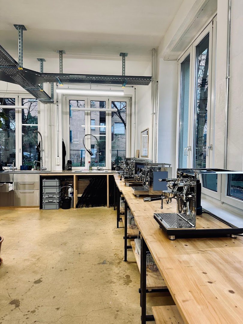 Interior of KaffeeWerkStadt, specialty coffee shop in Zurich