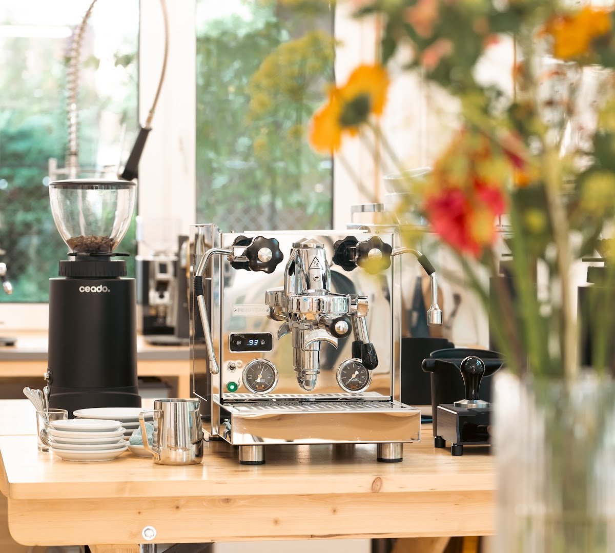 Interior of KaffeeWerkStadt, specialty coffee shop in Zurich