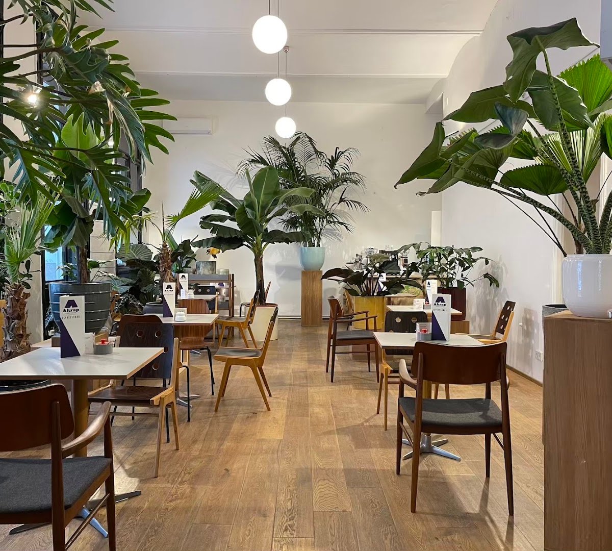 Interior of Akrap Espressobar, specialty coffee shop in Vienna