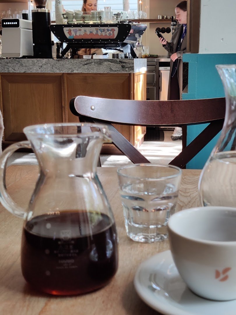 Interior of doubleshot, specialty coffee shop in Prague