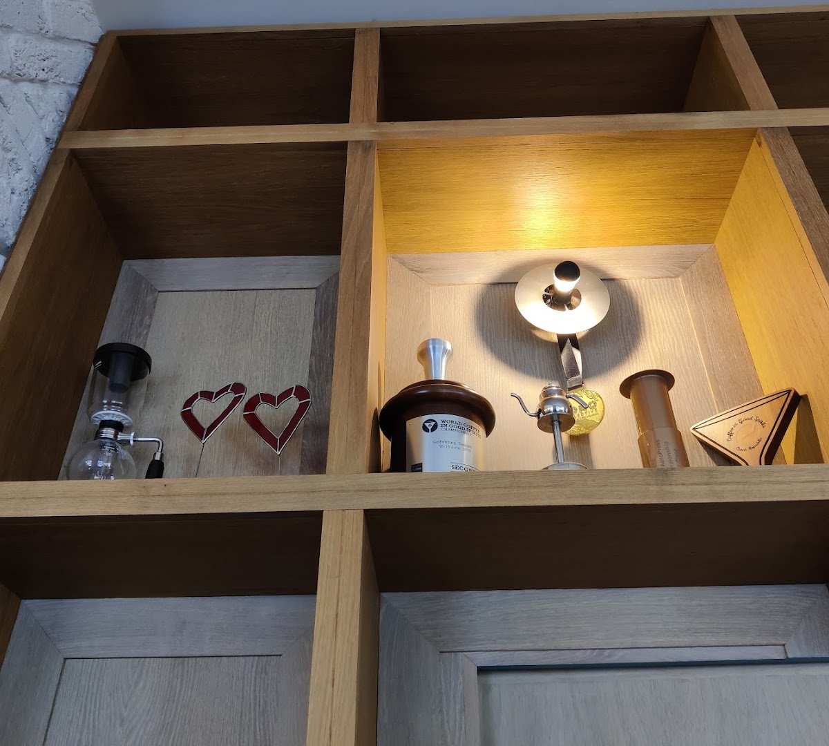 Interior of doubleshot, specialty coffee shop in Prague