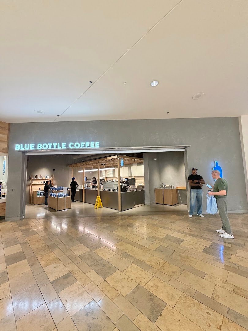 Storefront of Blue Bottle Coffee, specialty coffee shop in Las Vegas