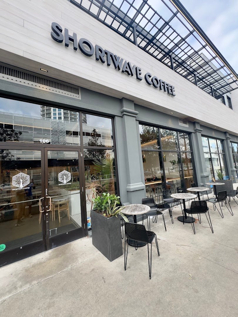 Storefront of Shortwave Coffee, specialty coffee shop in Tampa-St. Petersburg