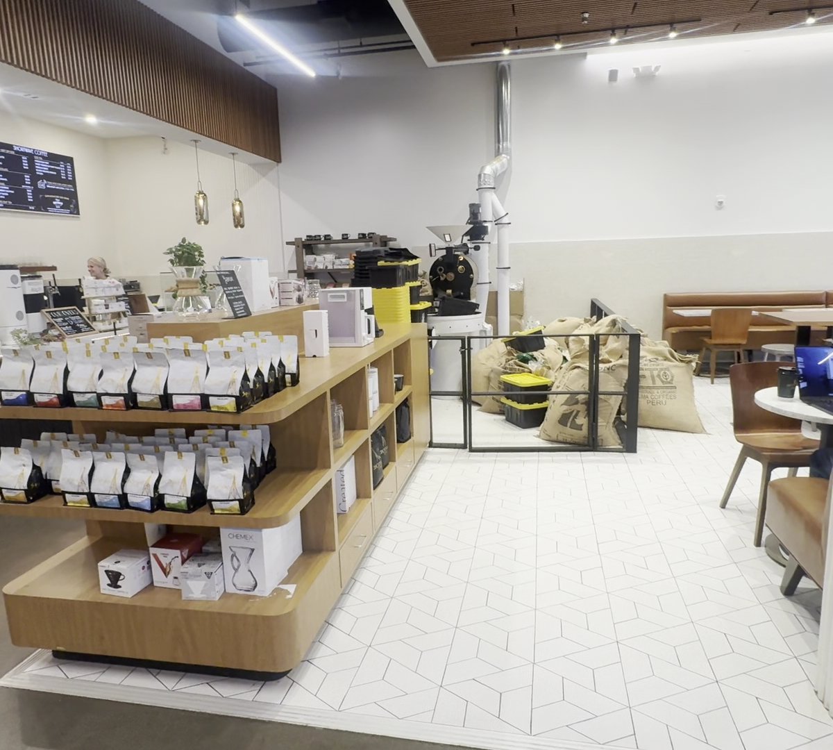 Interior of Shortwave Coffee, specialty coffee shop in Tampa-St. Petersburg