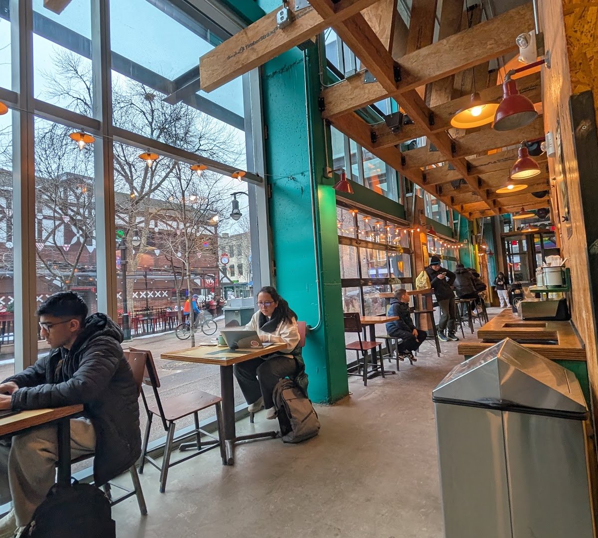 Interior of Colectivo Coffee State St., specialty coffee shop in Madison