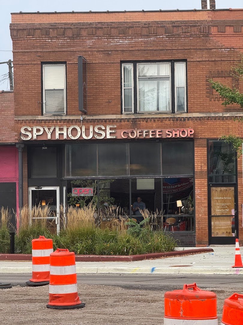 Storefront of Spyhouse Coffee Roasters | Uptown, specialty coffee shop in Minneapolis