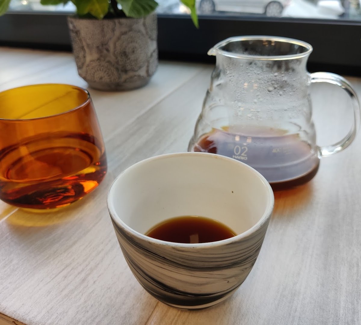 Coffee at BeBerry Coffee Showroom, specialty coffee shop in Prague