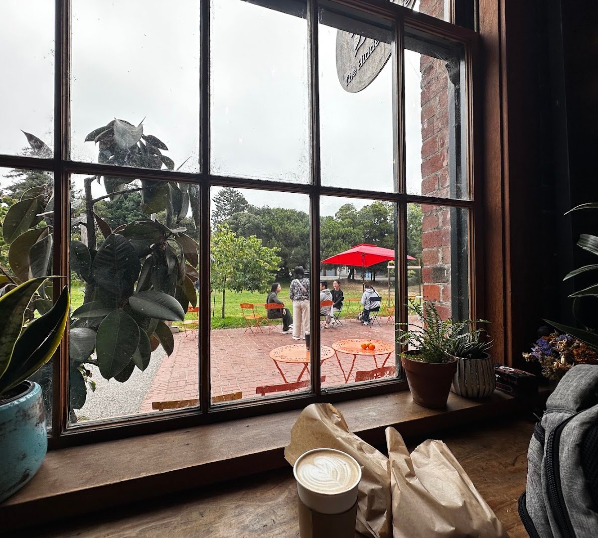 Interior of The Hidden Cafe, specialty coffee shop in Oakland