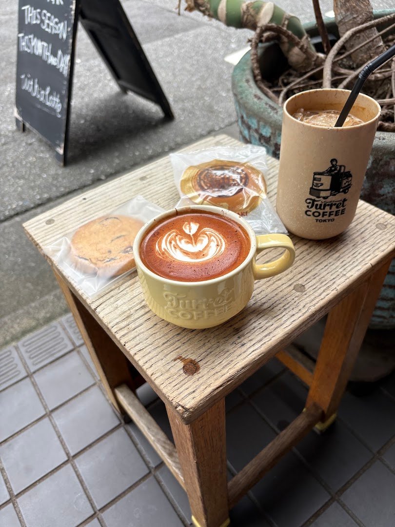 Coffee at Turret Coffee, specialty coffee shop in Tokyo