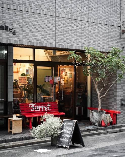 Storefront of Turret Coffee, specialty coffee shop in Tokyo