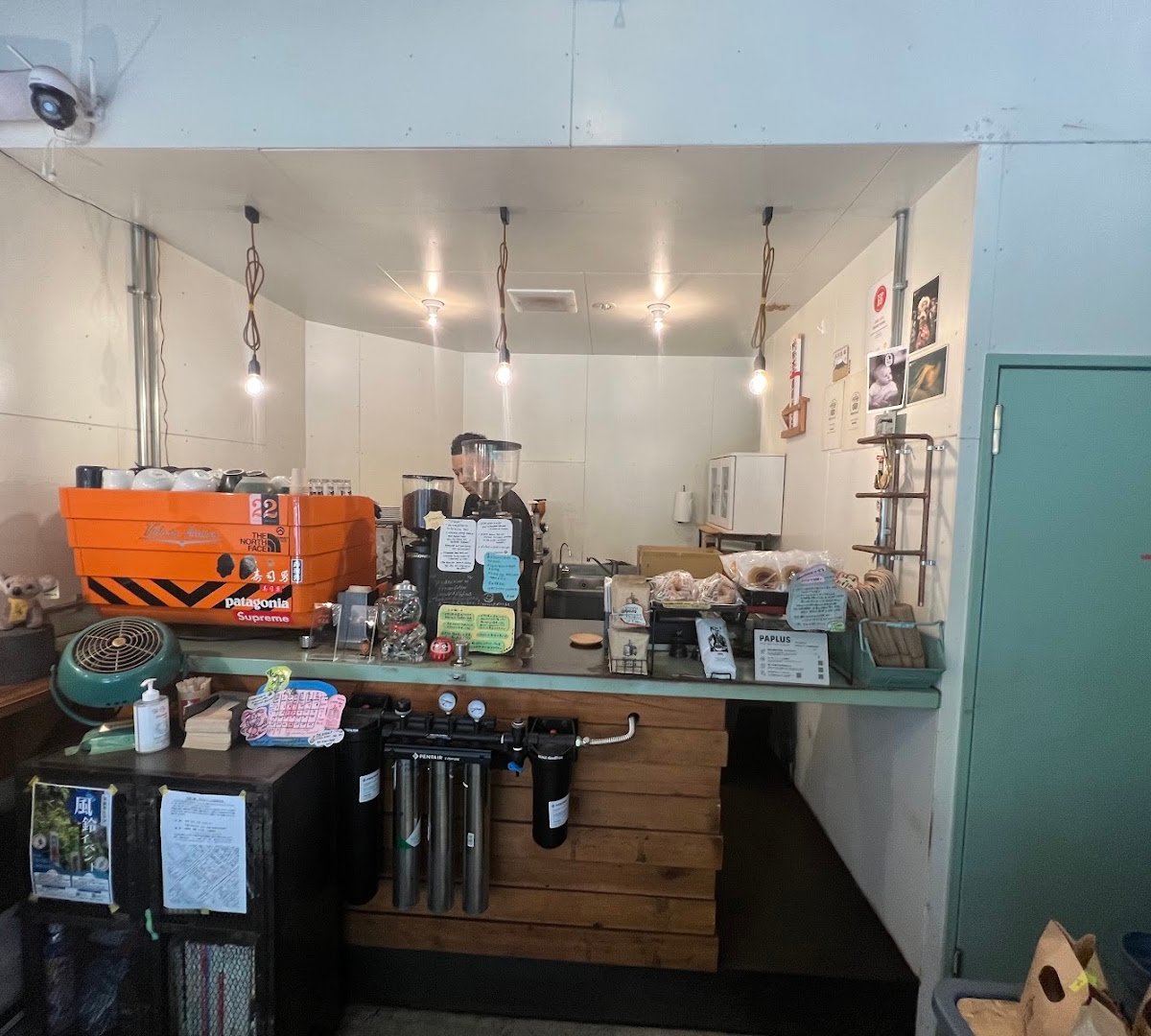 Interior of Turret Coffee, specialty coffee shop in Tokyo