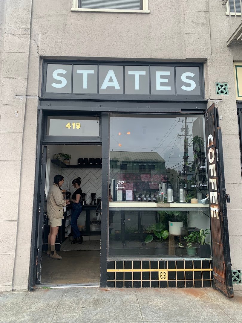 Storefront of States Coffee, specialty coffee shop in Oakland