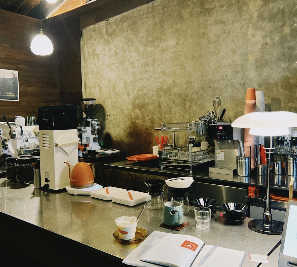 Interior of Daily Routine Coffee, specialty coffee shop in Seoul