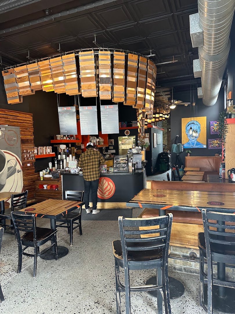 Interior of Roast Coffee Company, specialty coffee shop in Milwaukee