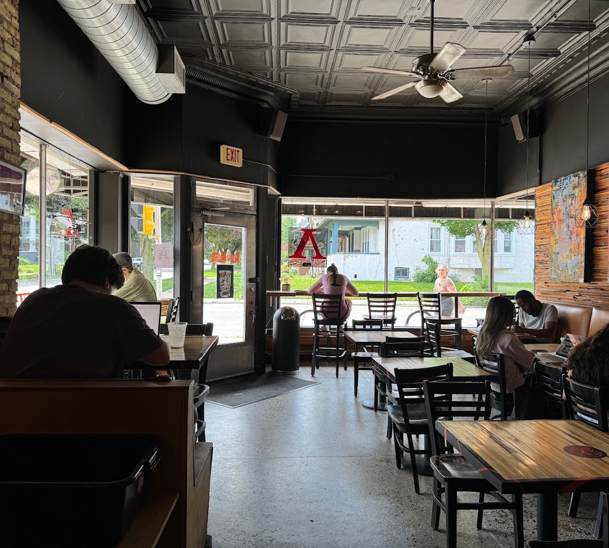 Interior of Roast Coffee Company, specialty coffee shop in Milwaukee