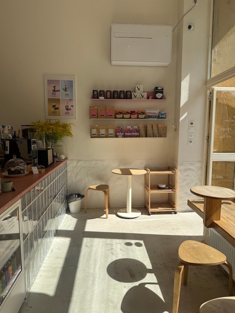 Interior of MUAS COFFEE, specialty coffee shop in Warsaw