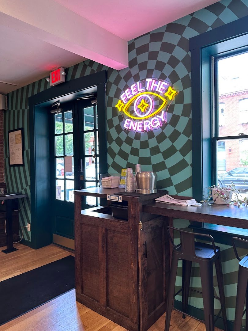 Interior of Goshen Coffee Roasters, specialty coffee shop in St. Louis