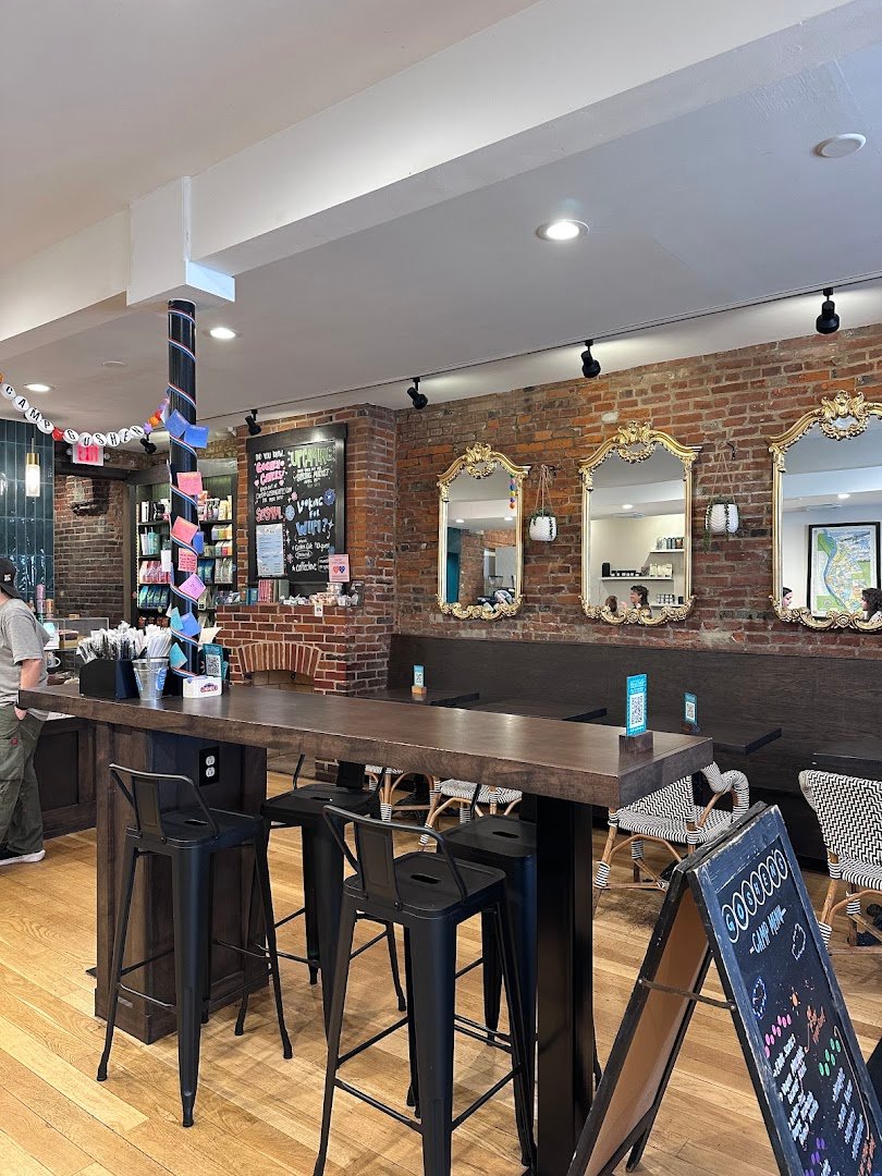 Interior of Goshen Coffee Roasters, specialty coffee shop in St. Louis