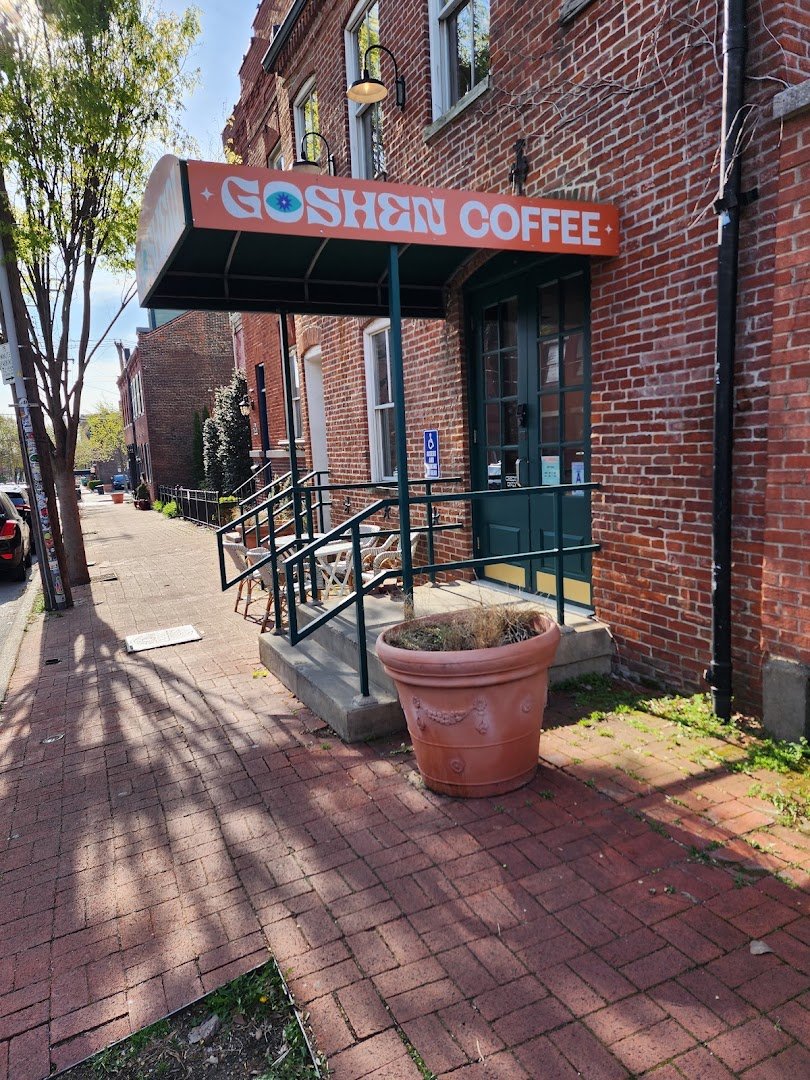 Storefront of Goshen Coffee Roasters, specialty coffee shop in St. Louis