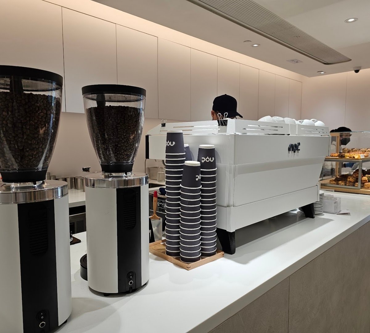 Interior of noc, specialty coffee shop in Hong Kong