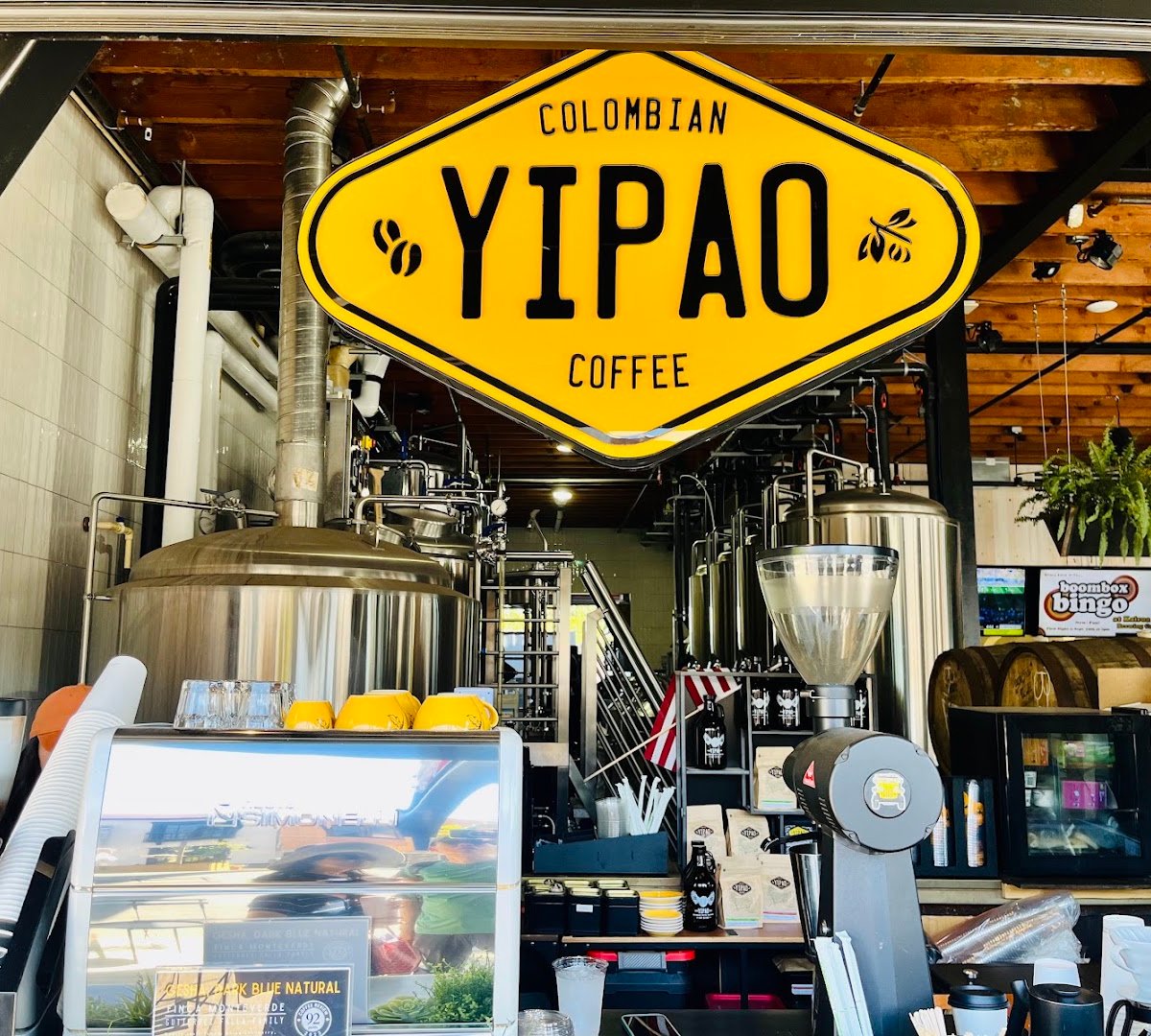 Interior of Yipao Coffee, specialty coffee shop in San Diego