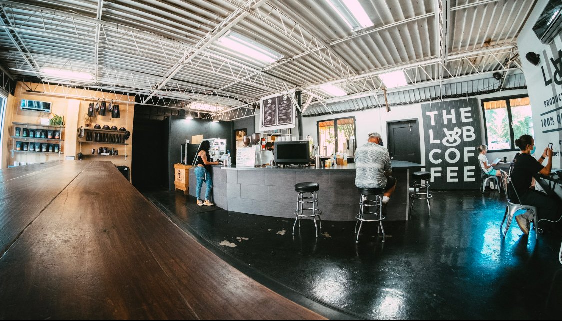 Interior of The Lab Coffee - West Tampa, specialty coffee shop in Tampa-St. Petersburg
