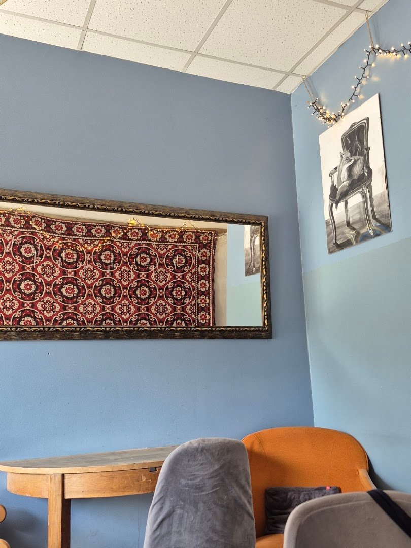 Interior of Koza Cafe, specialty coffee shop in Warsaw