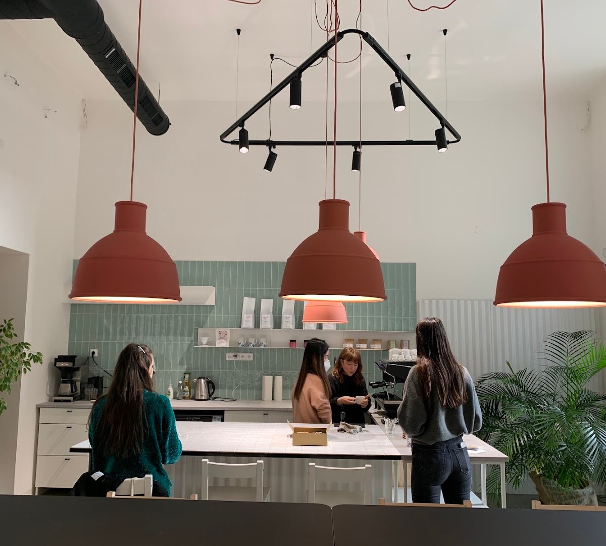 Interior of Shop Up Stories, specialty coffee shop in Prague