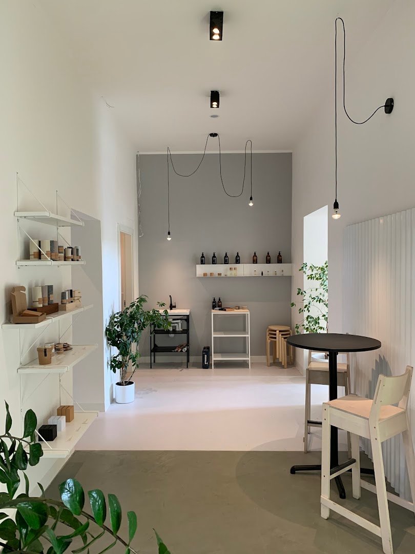 Interior of Shop Up Stories, specialty coffee shop in Prague