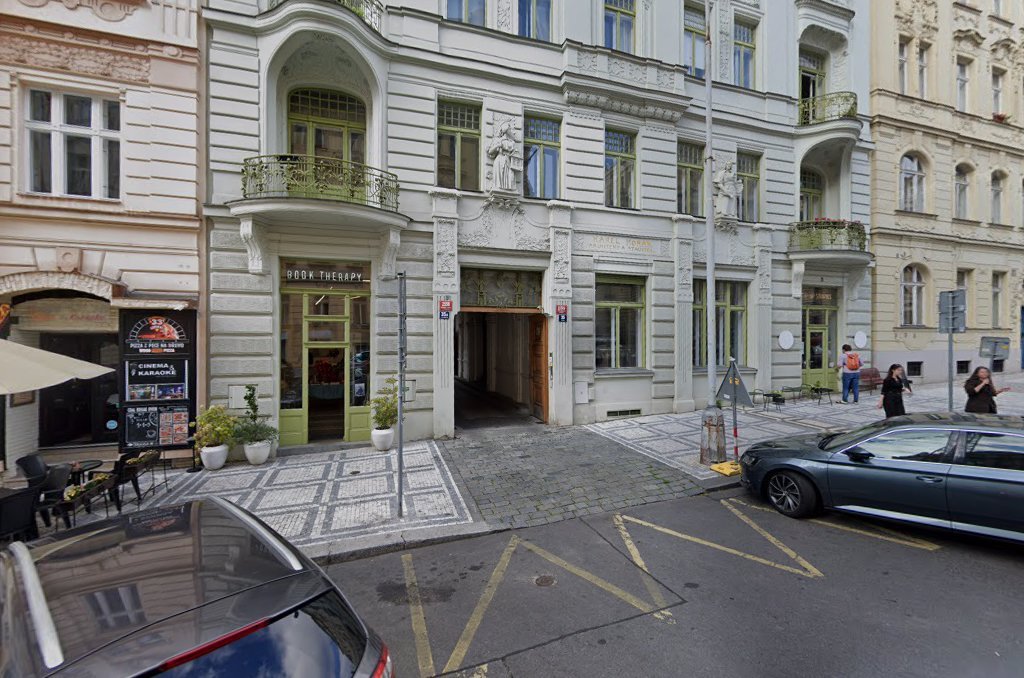 Storefront of Shop Up Stories, specialty coffee shop in Prague
